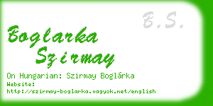 boglarka szirmay business card